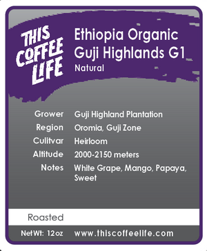 Ethiopia Organic Guji Highlands G1 Natural