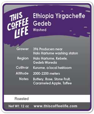 Ethiopia Yirgacheffe Gedeb Washed