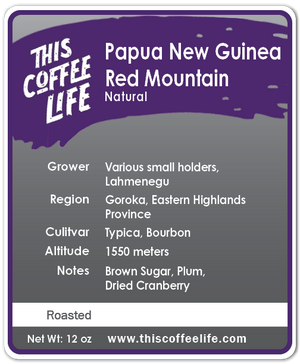 Papua New Guinea Red Mountain Natural