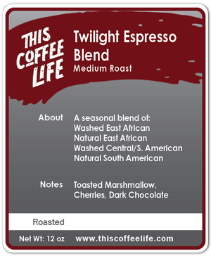 Twilight Espresso or Drip Blend